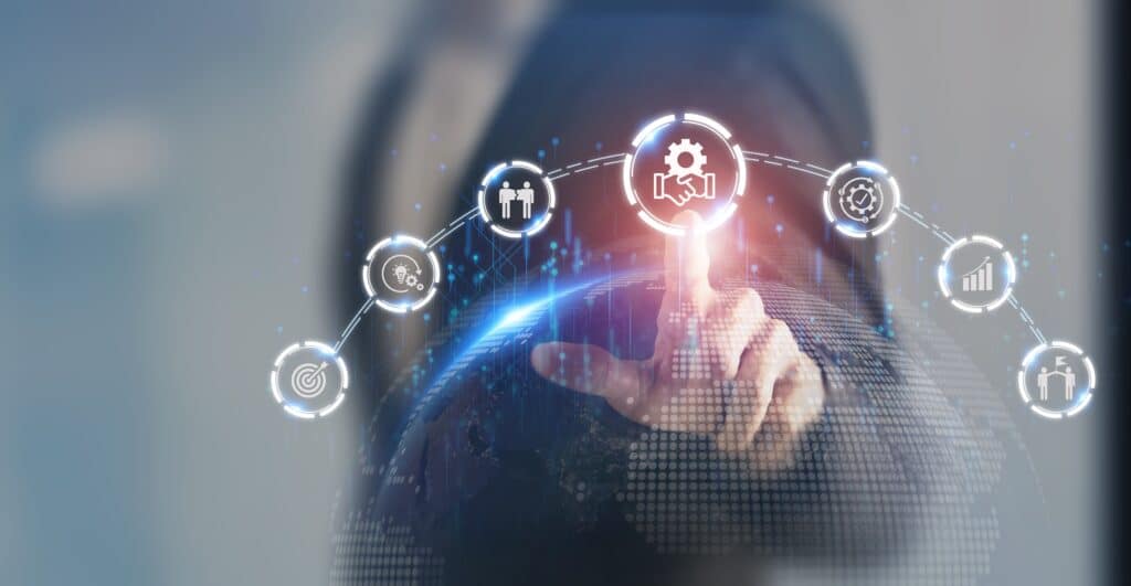 Estratégia empresarial que promove a colaboração com parceiros