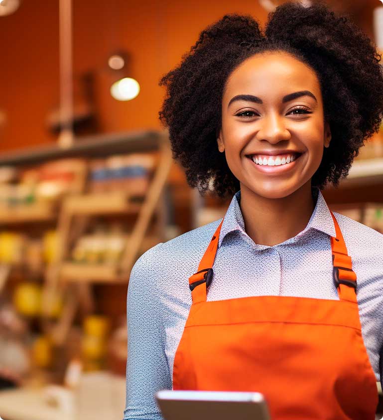 Imagem mulher negra no varejo